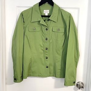 Women's large green lightweight dress jacket
